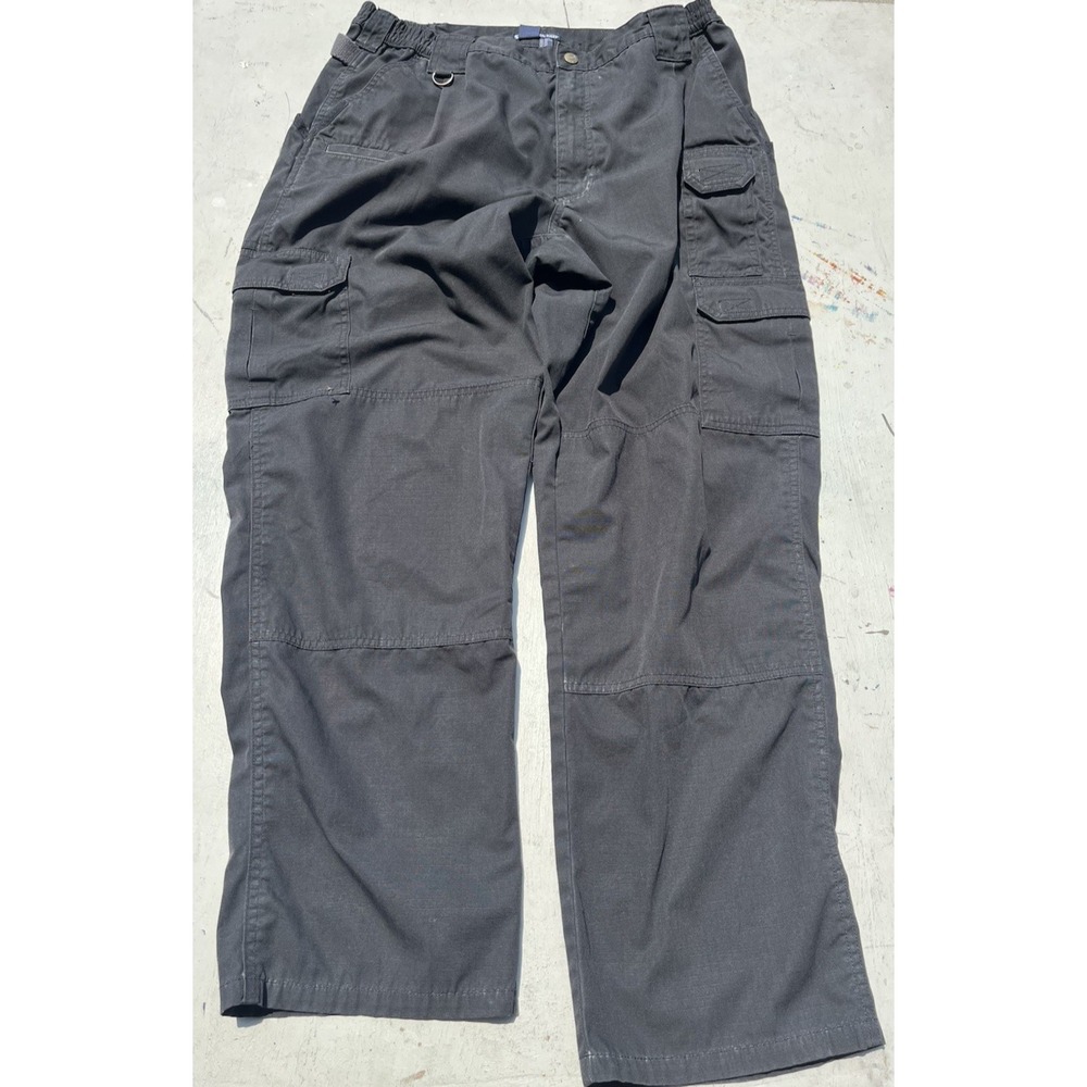 Men's 5.11 Tactical Black Cargo Pants 38x32 Lightweight Breathable Poly Hunt 2A